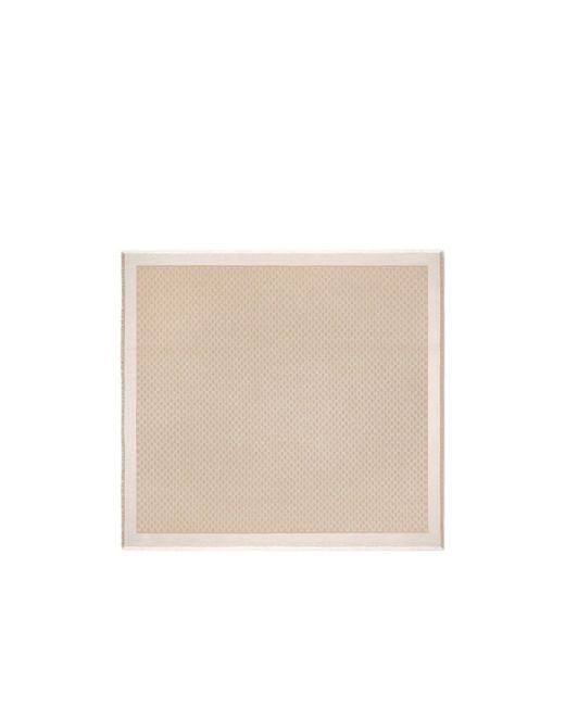 Gucci Natural Gg Fringed Shawl