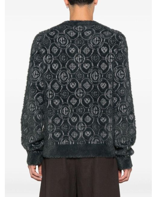 Casablanca Black Logo-Pattern Knitted Jumper for men