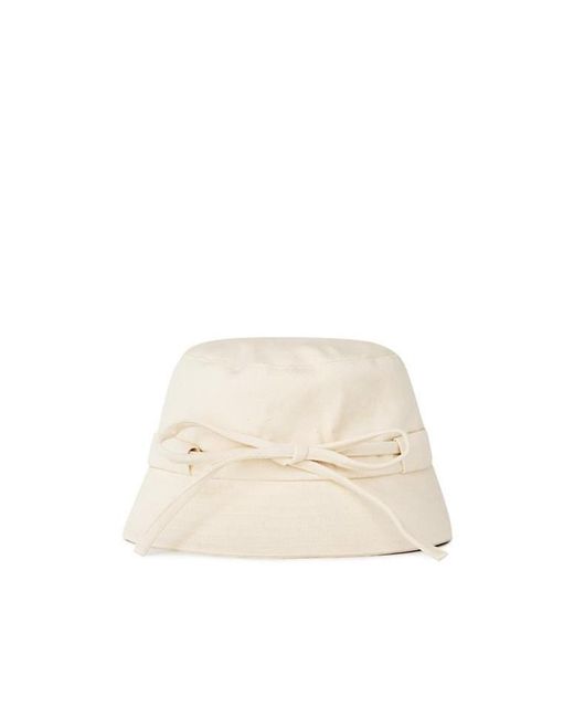 Jacquemus White Gadjo Bucket Hat