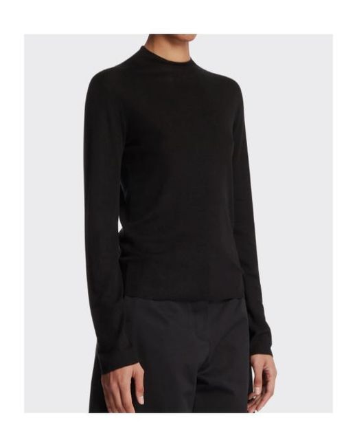 The Row Black Long-Sleeve Top