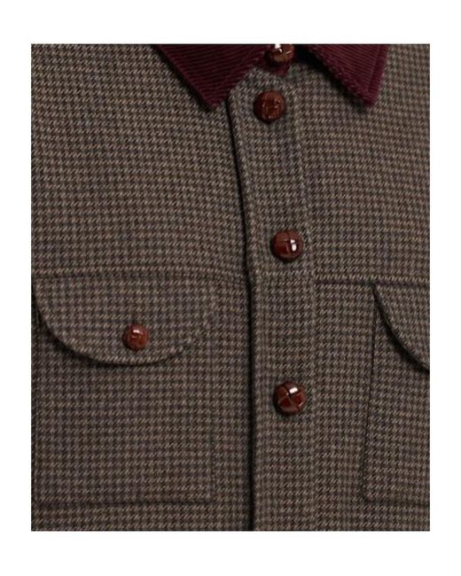 Blazé Milano Brown Buttoned Wool Blend Jacket