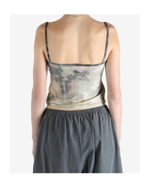 DIESEL Gray Sleeveless Tops