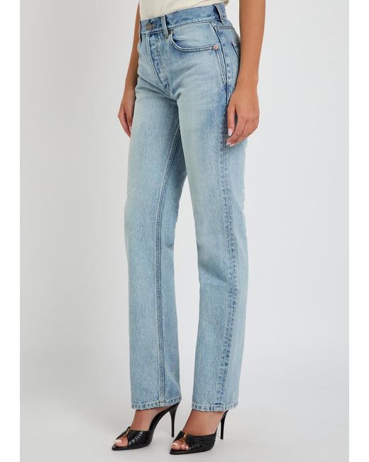 Saint Laurent Blue Straight-Leg Jeans