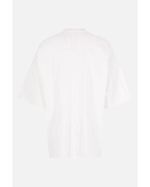 Rick Owens White Tommy Oversized Crewneck T-Shirt for men