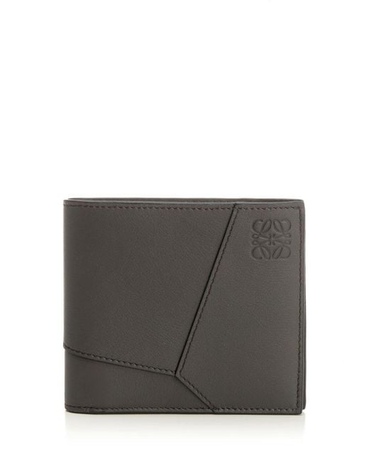 Loewe Black Logo Embossed Puzzle Bifold Wallet for men