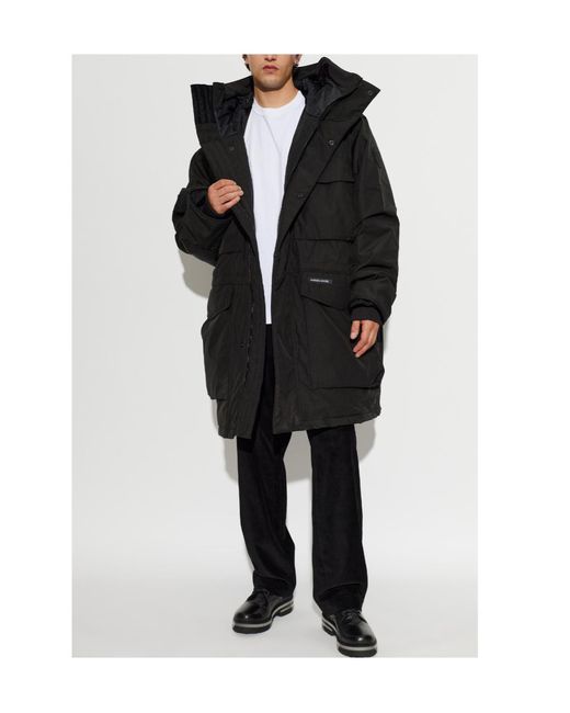 Canada Goose Black Long-Sleeve Hooded Down Jacket for men