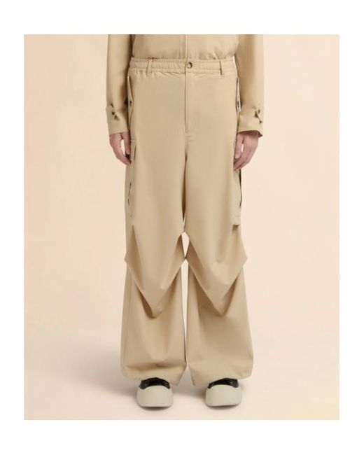 Marni Natural Draped Cargo Trousers for men