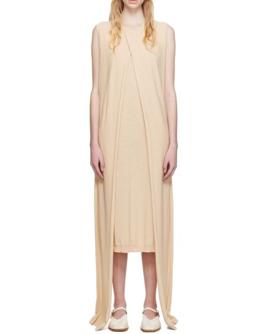 Lemaire Natural Tied-Waist Cotton Dress
