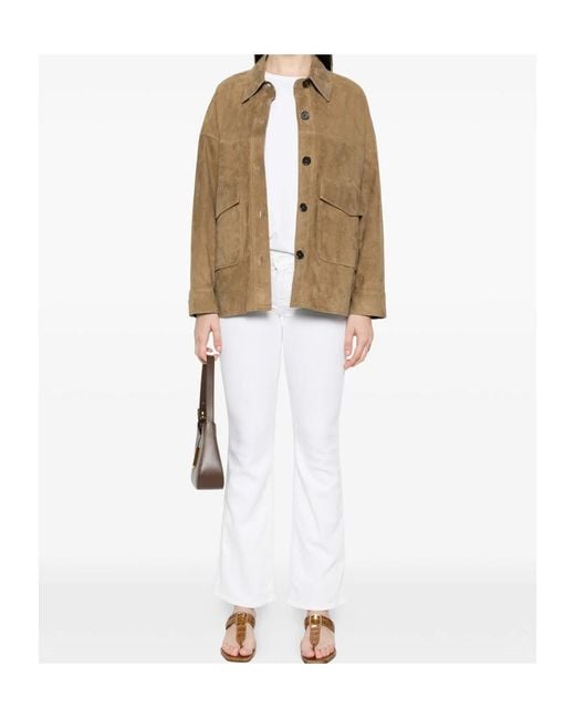 7 For All Mankind White Belt Loop Jeans