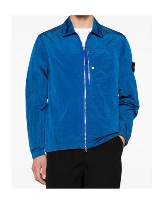 Stone Island Blue Jackets for men