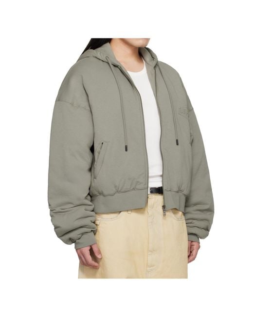 Lu'u Dan Gray Padded Hoodies for men