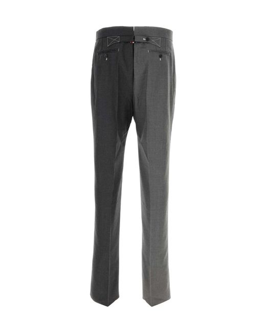 Thom Browne Gray Two-Toned Tailored Trousers for men