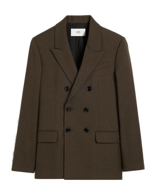 AMI Green Ami Alexandre Mattiussi Double Breasted Blazer for men