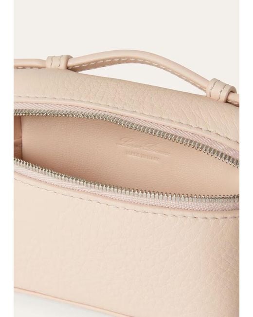 Loro Piana Natural Logo Zipper Key Bag