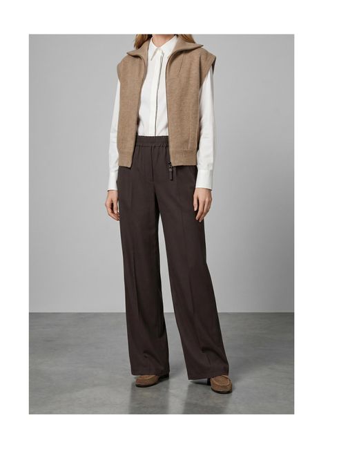 Brunello Cucinelli White Long Sleeved Curved Hem Shirt