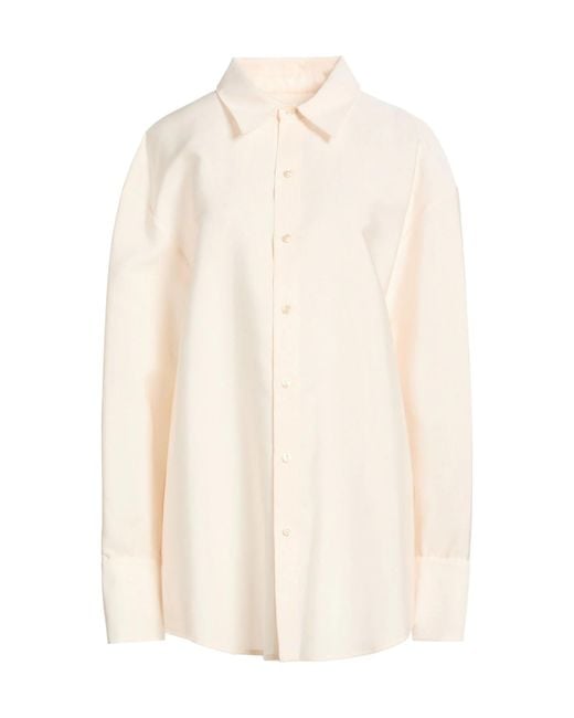 Saint Laurent White Solid Color Long Shirt
