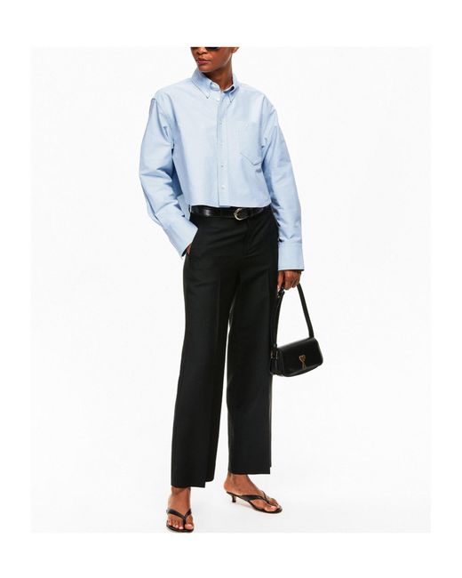 AMI Blue Striped Long-Sleeve Shirt