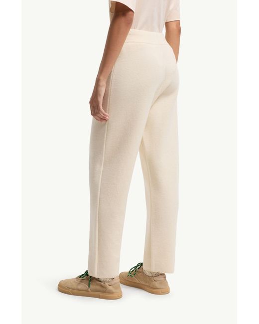 Moncler White Drawstring Knitted Trousers