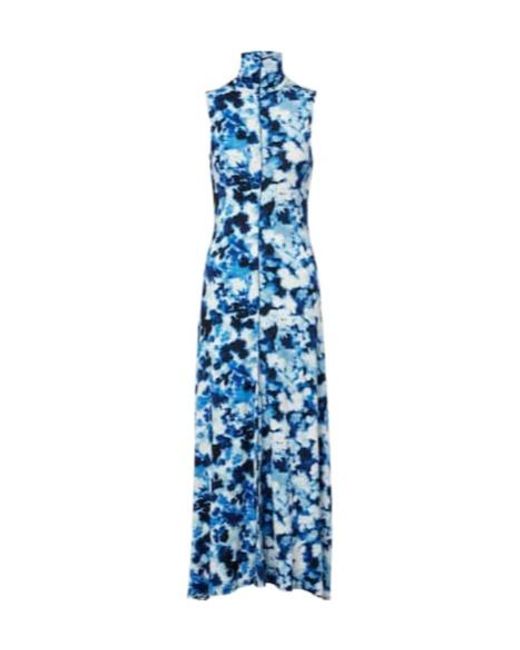 Proenza Schouler Blue Valentina Printed Jersey Maxi Dress