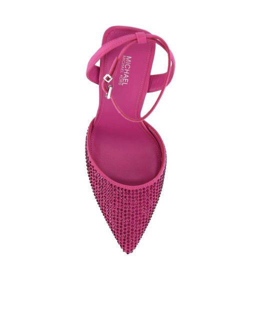 MICHAEL Michael Kors Pink Michael Kors Stud Embellished Pointed Toe Pumps