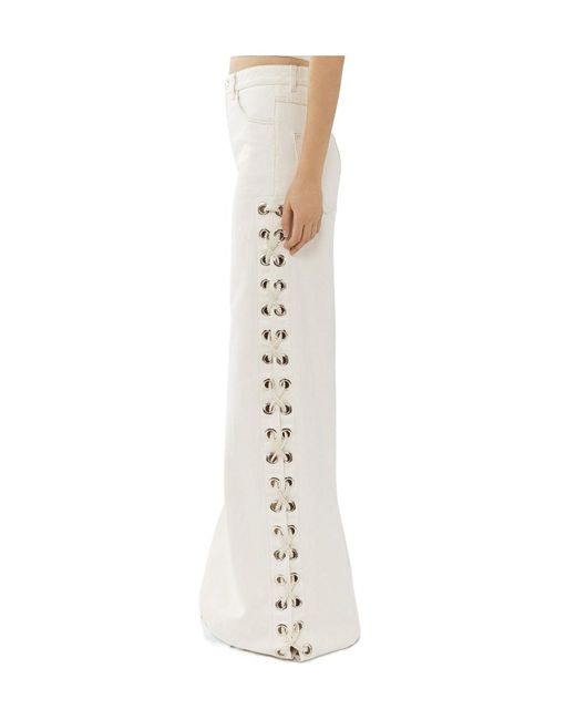 Chloé White Chloé Wide-Leg Rave Jeans
