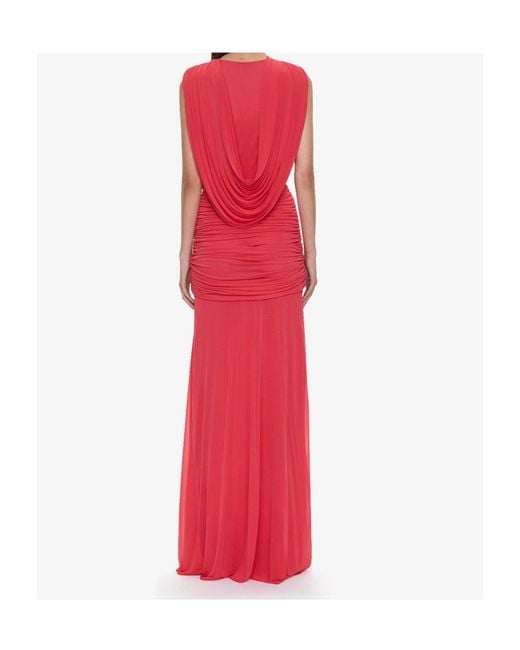 Christopher Esber Red Ripple Drape Gown