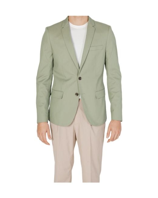 Antony Morato Green Single-Breasted Suit Jacket for men