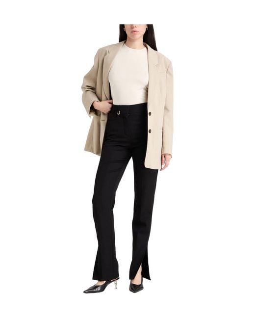 Jacquemus Black Solid Color Casual Trousers