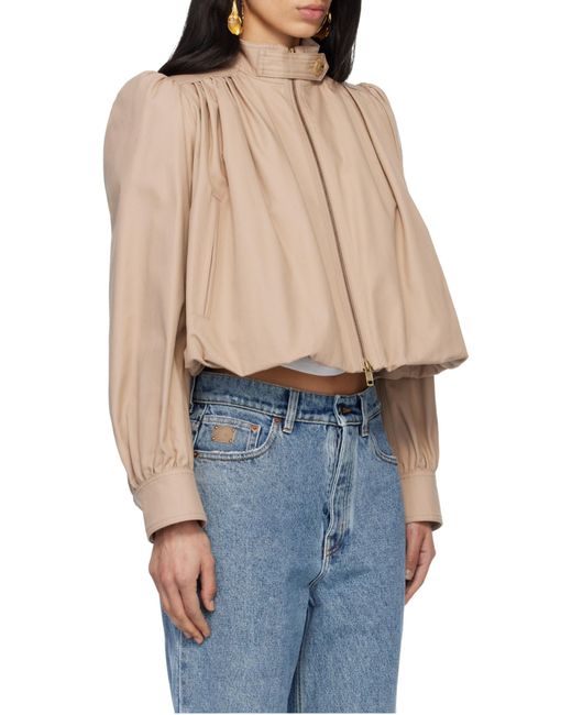 Chloé Natural Boule Gathered Jacket