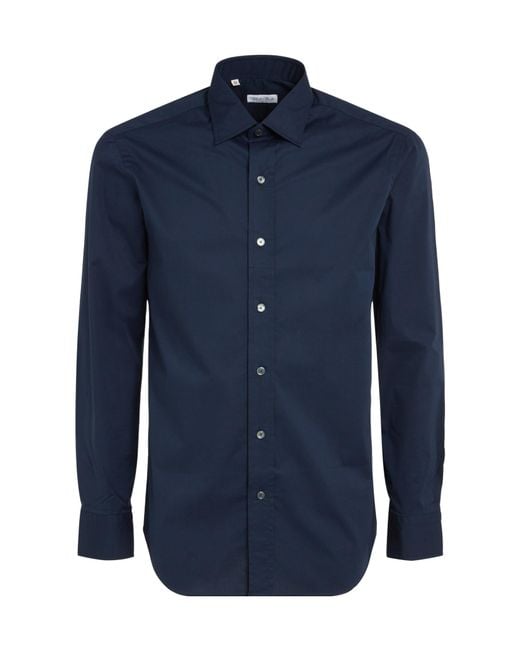 Salvatore Piccolo Blue Long-Sleeve Shirt for men