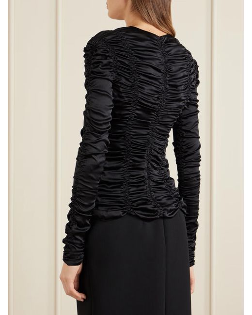 Khaite Black Rory's Pleated Top