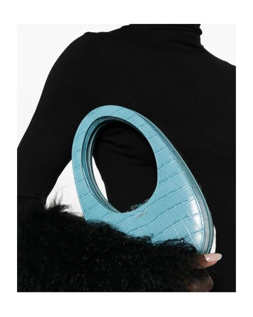 Coperni Blue Embossed Mini Swipe Bag
