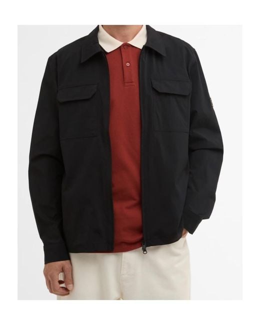Barbour Blue Zippered Long-Sleeved Casual Jacket for men