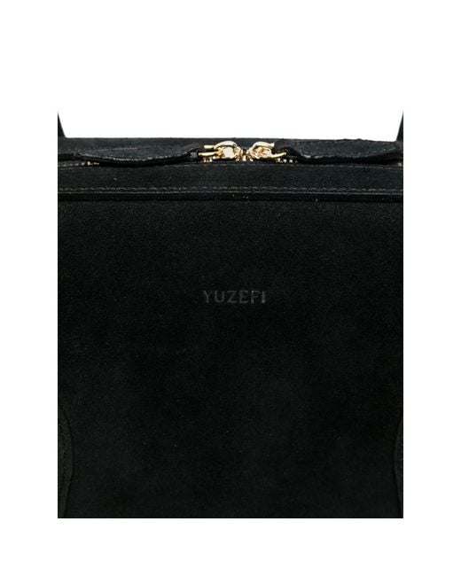 Yuzefi Black Zippered Handbag
