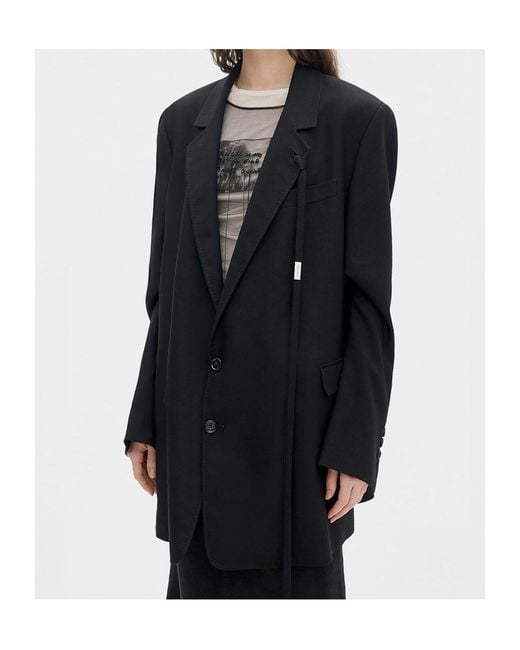 Ann Demeulemeester Black Agnes High Comfort Tailored Blazer