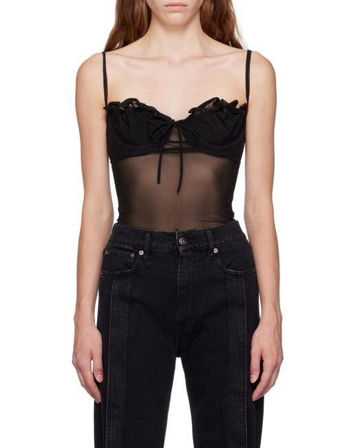 Y. Project Black Tulle Bodysuit