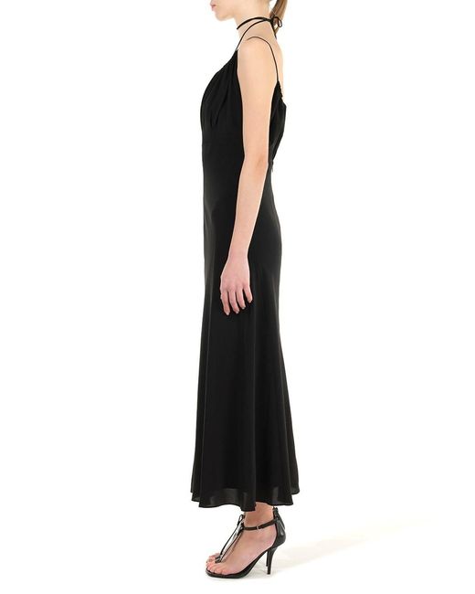 Totême Black Thin Shoulder Strap Dress