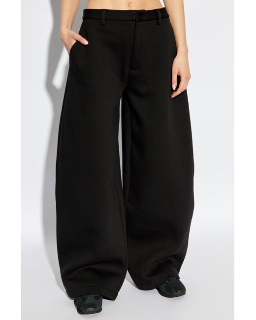 DSquared² Black Icon Logo Wide Leg Trousers