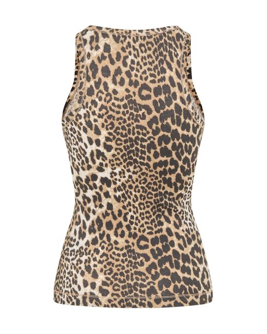 Ganni Brown Cotton Vest