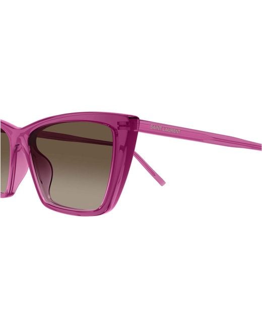 Saint Laurent Green Eyewear Cat Eye Frame Sunglasses