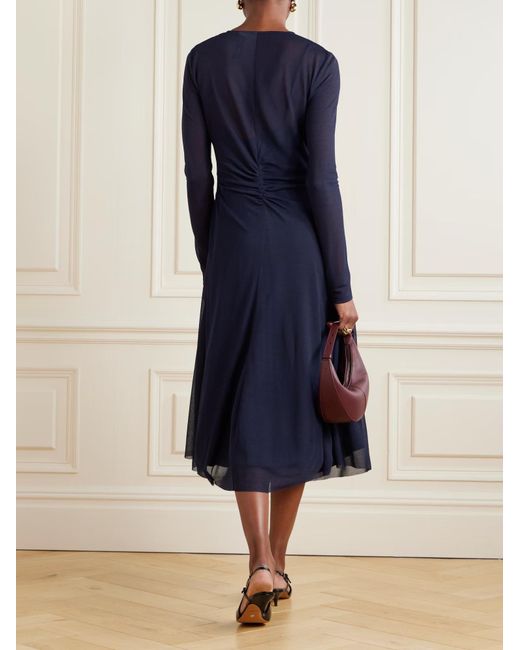 Proenza Schouler Blue Kerstin Pleated Dress