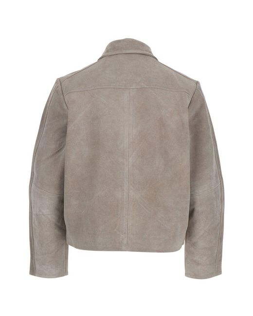 Won Hundred Gray Zip-Front Flap-Pocket Jacket for men