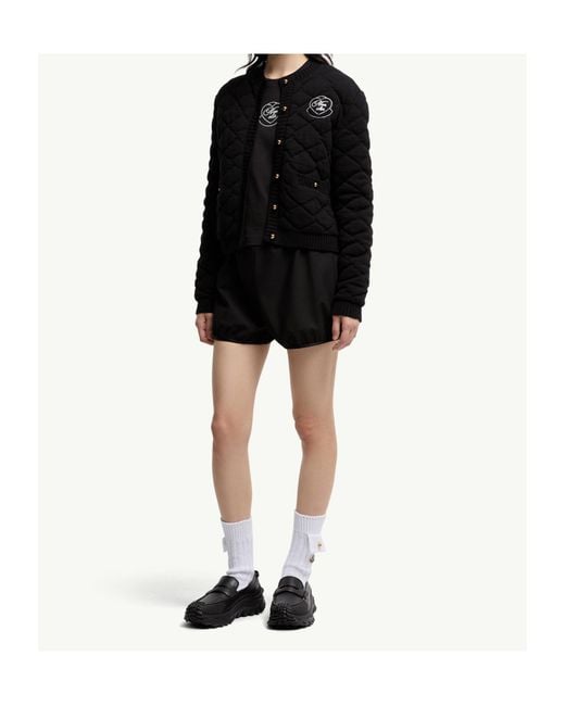 Moncler Black Logo Embroidered Crewneck T-Shirt