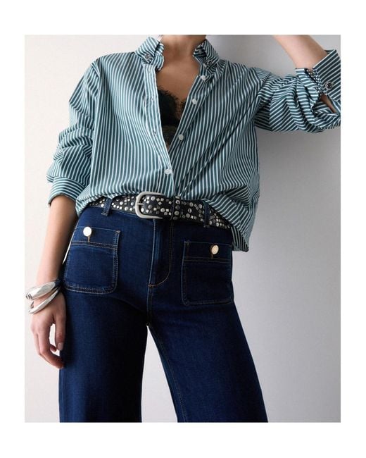 Liu Jo Blue Striped Shirt