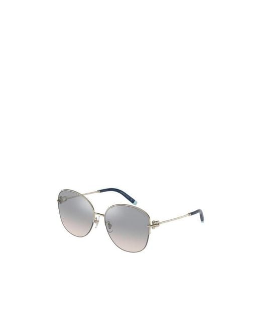 Tiffany & Co White Metal Frame Sunglasses