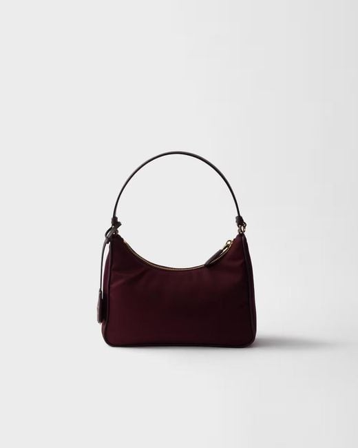 Prada Purple Re-Edition 2005 Re-Nylon And Saffiano Mini Bag