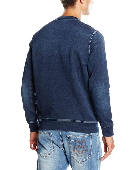 Moschino Blue Logo Sports Sweater for men