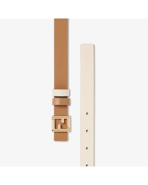 Fendi White Ff Belt