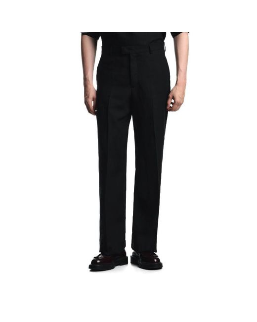 Emporio Armani Black Belt Loops For Formal Dress Pants for men