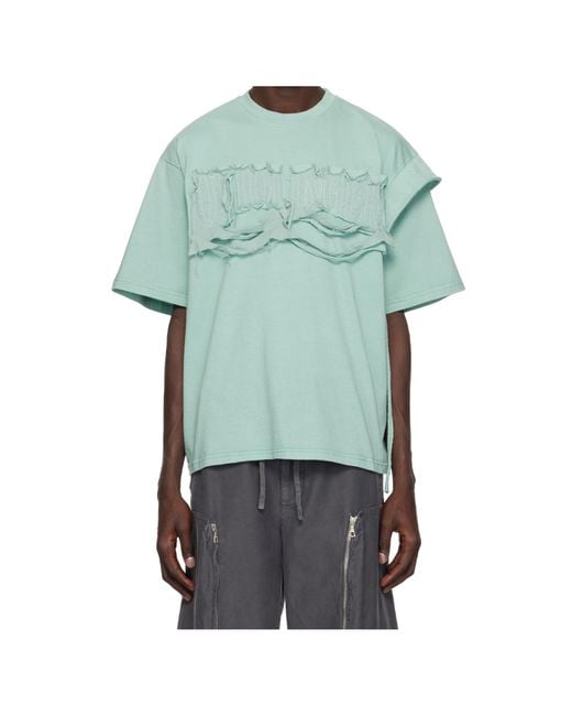 OTTOLINGER Blue Distressed Oversized T-Shirt